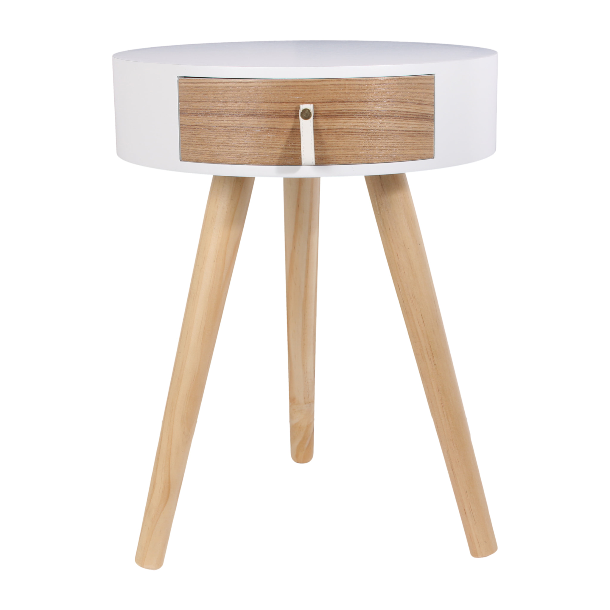 Chevet Nora Blanc 34.5x34.5x47cm