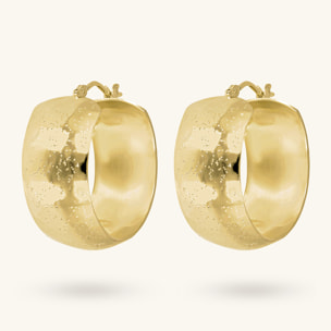 Orecchini a Cerchio Piccoli Superficie Lavorata Diametro 2.1cm