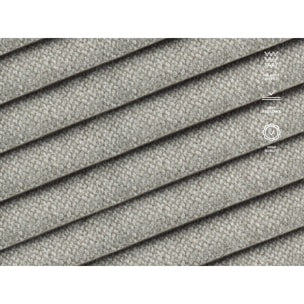 Méridienne gauche "Olivier" en tissu structurel gris clair