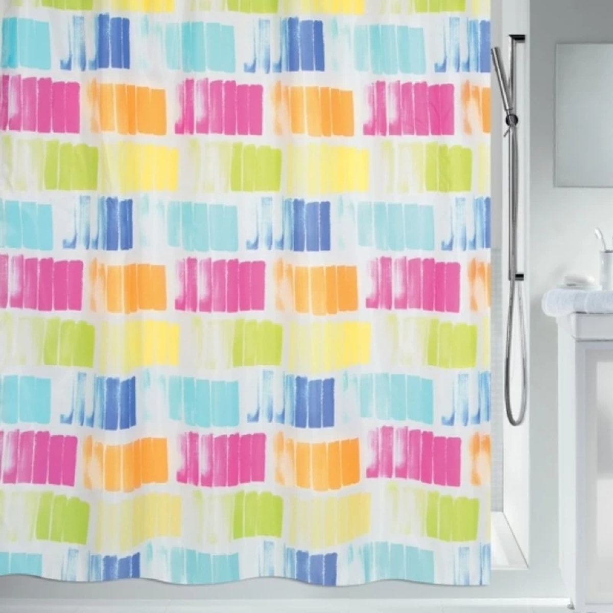 Rideau de douche Polyester PITTORE 180x200cm Multicolor Spirella