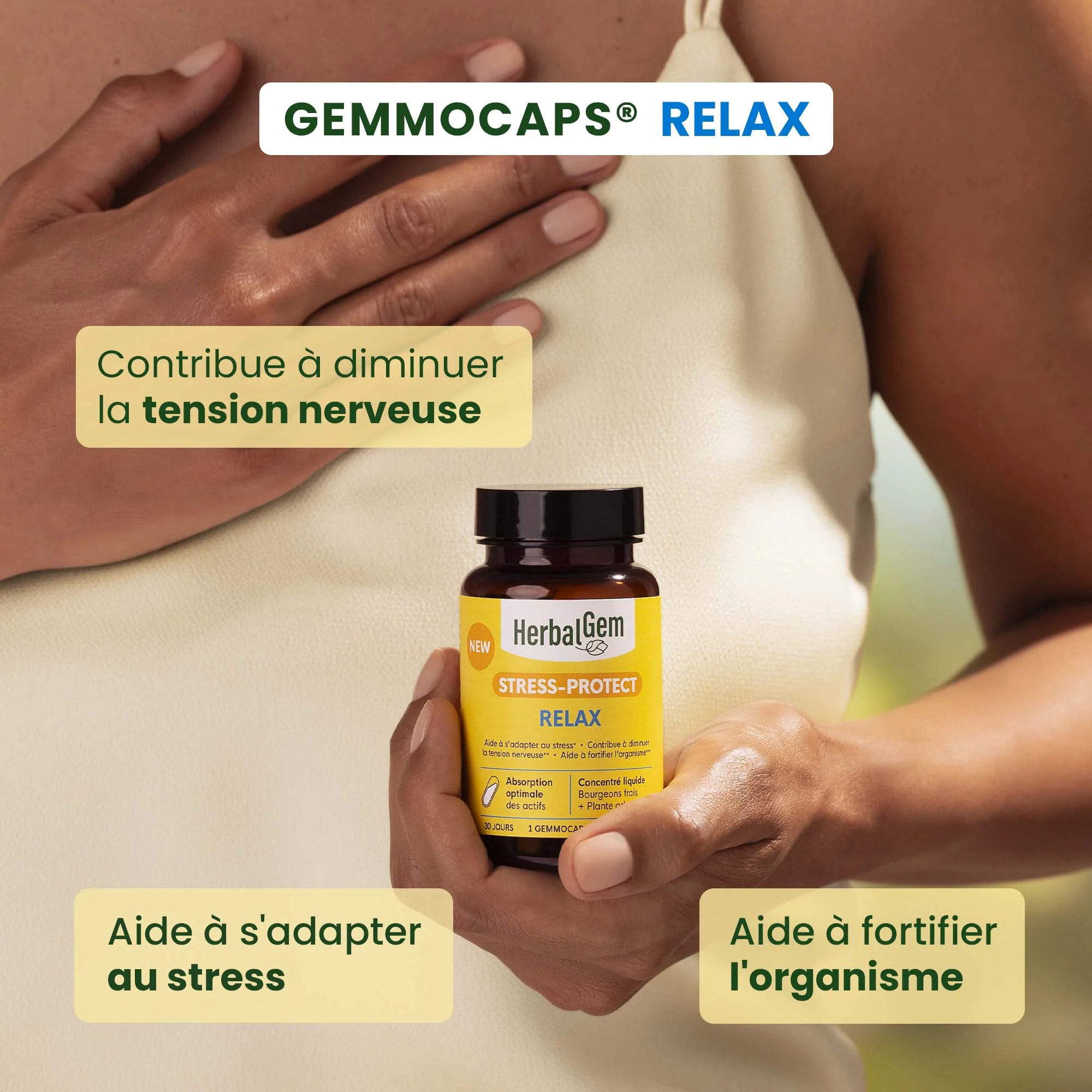 Herbalgem- Complément alimentaire Relax - 30 GELULES