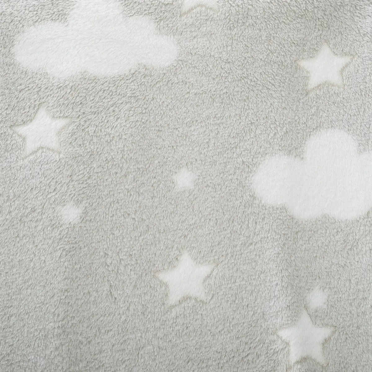 Plaid enfant motif phosphorescent - gris 125x150 cm