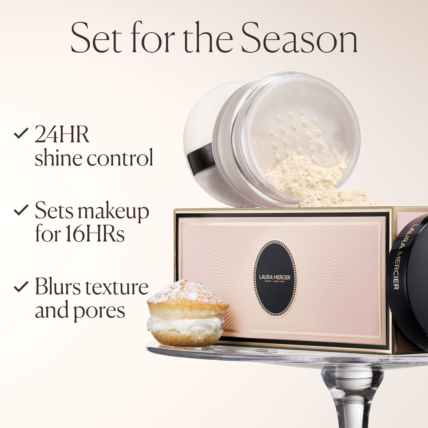 Indulgent Icons - Loose Setting Powder - Coffret Poudre Libre Fixante Transparente et Houppette