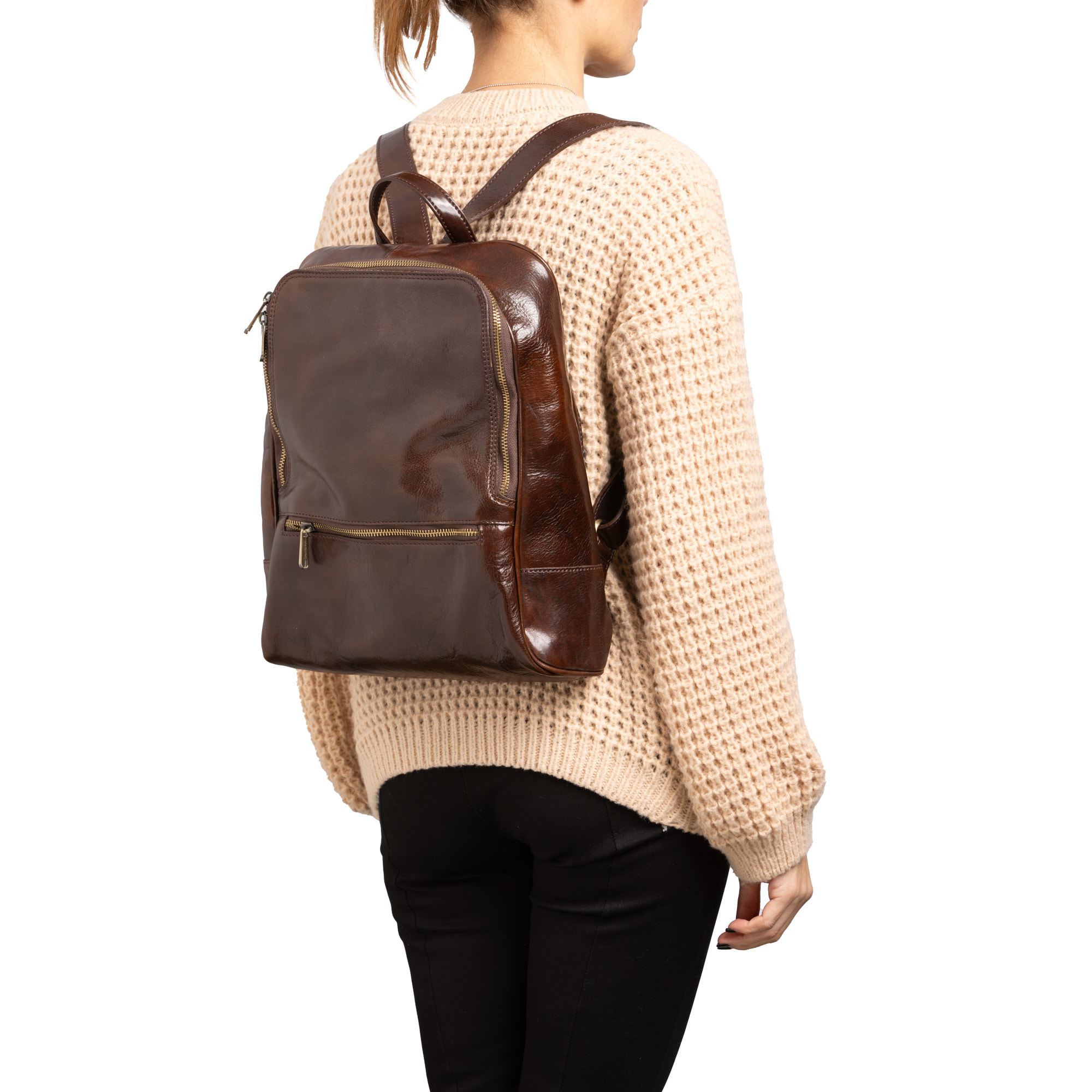 Borsa a spalla  da donna In Vera pelle Made in Italy 30x36x12 cm