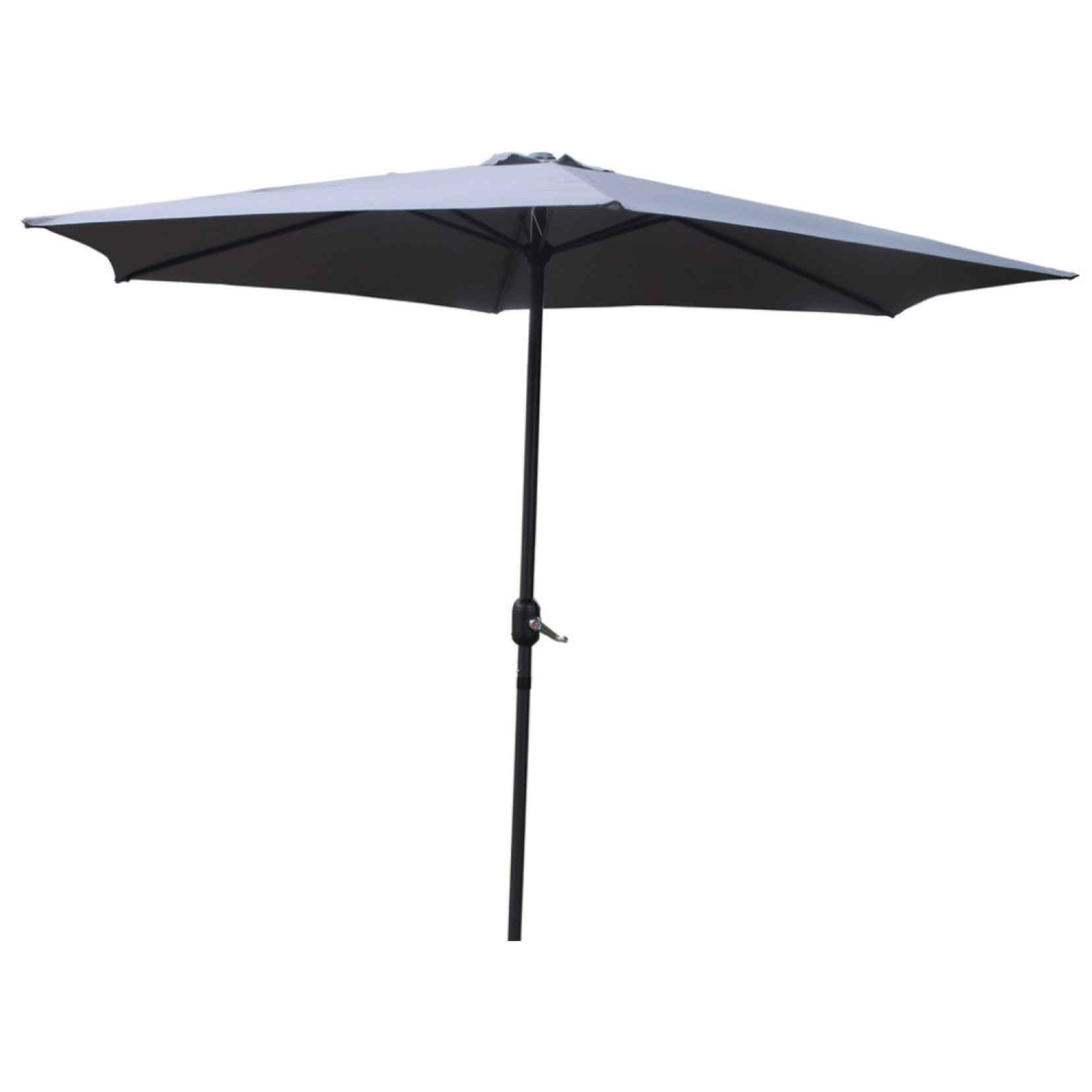 Parasol droit rond Ø 3 m gris PORTO