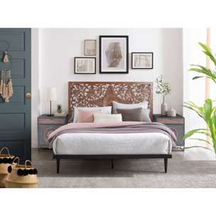 Armario - madera de mango y metal - 160x110x40cm