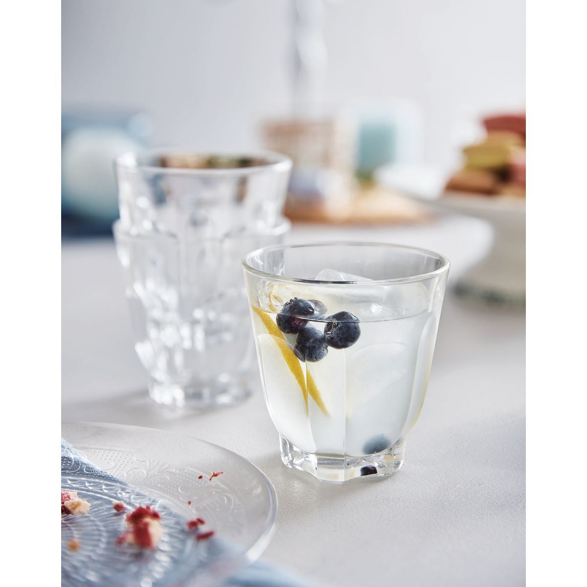 Service de table 19 pièces avec 12 assiettes, 6 verres et 1 carafe 0.75L - Gabin - Luminarc