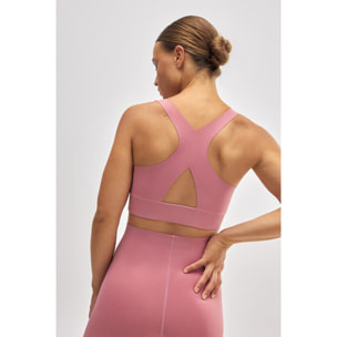 Reggiseno sportivo compressivo rosa