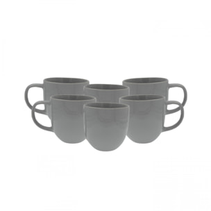 Lot de 6 mugs, GALET