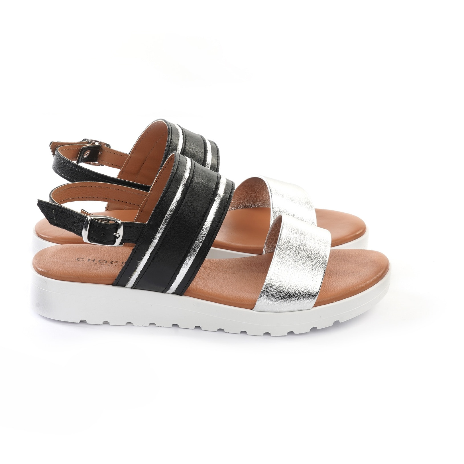 SANDALO ZEPPA DOPPIA FASCIA NERO