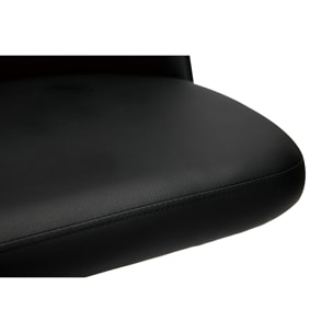 Tabourets de bar design réglables noirs et métal noir (lot de 2) MONTI