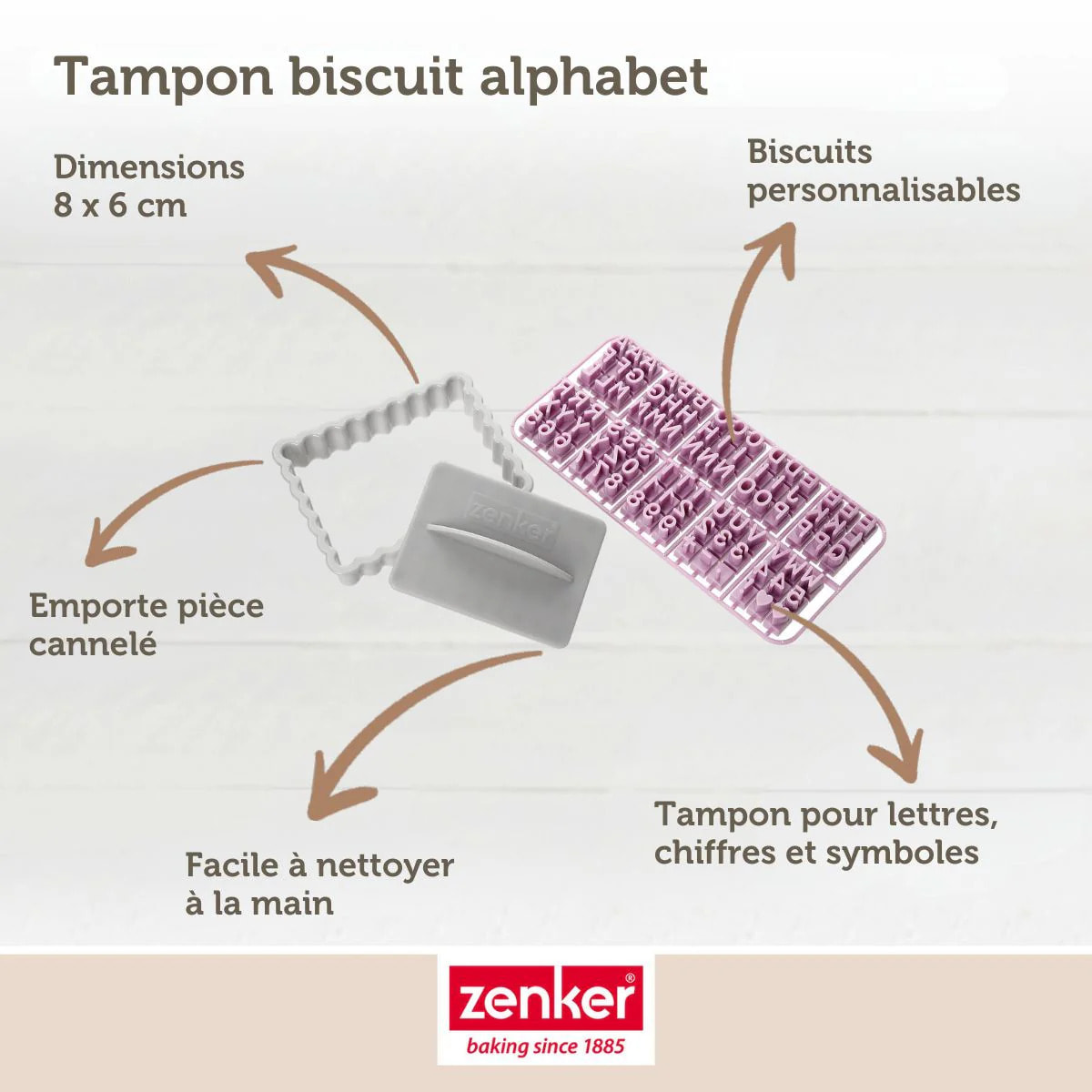 Ensemble de pâtisserie Zenker emporte-piéces et rouleau à pâtisserie