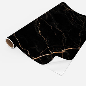 Sticker crédence adhésive - MARBRE NOIR CUIVRÉ - 60x200cm