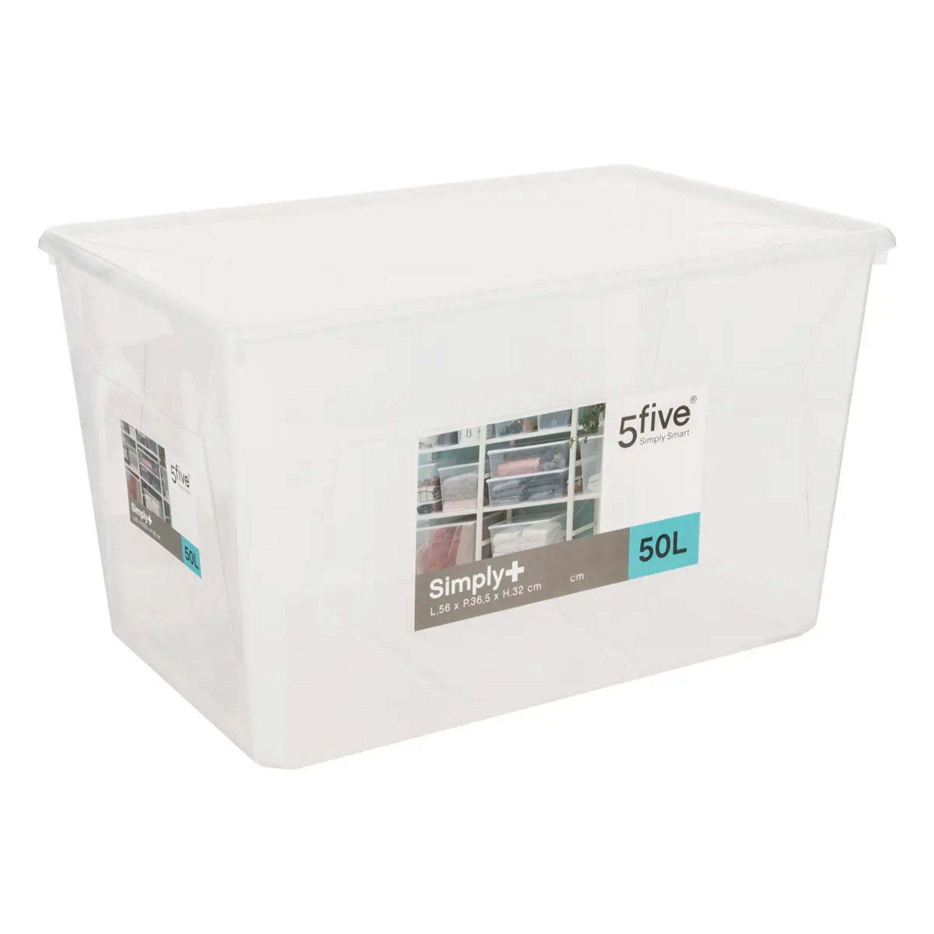 Boîte en plastique transparente 50L "Simply+"