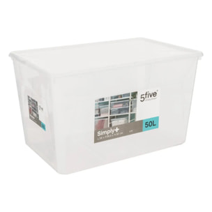 Boîte en plastique transparente 50L "Simply+"