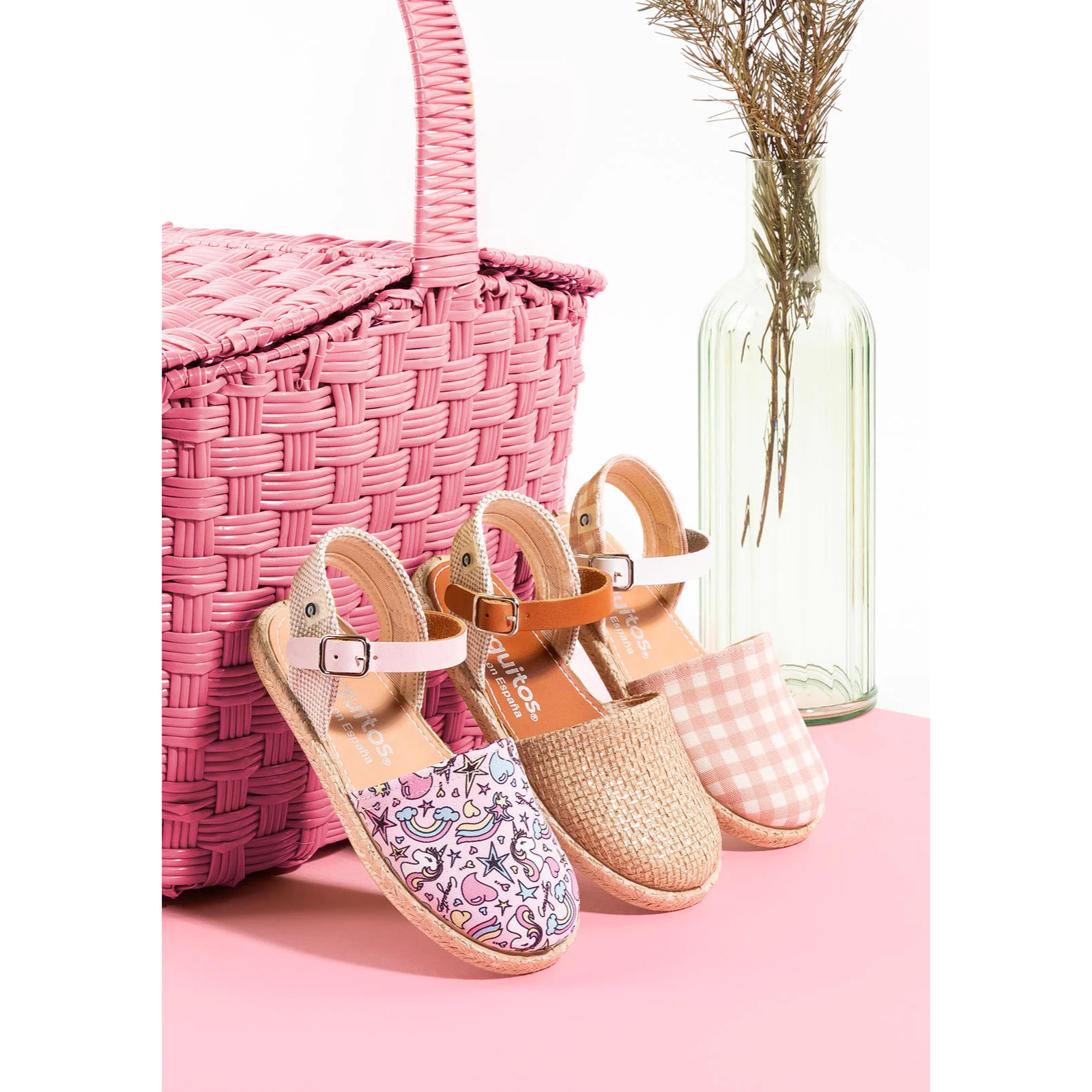 Alpargatas De Niña Vichy Rosa