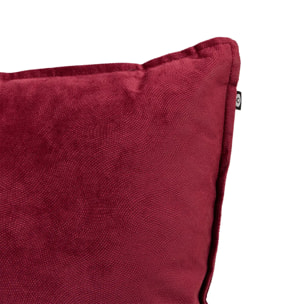 Coussin Lilou rouge grenat 55x55cm