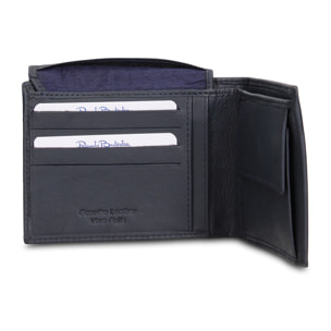 Portafoglio uomo in vera pelle - Modello Astero Plus - Casual - 13.0 x 10.0 x 2.0 cm