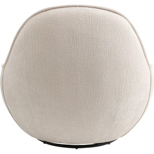 Fauteuil pivotant Ovo crème Kare Design