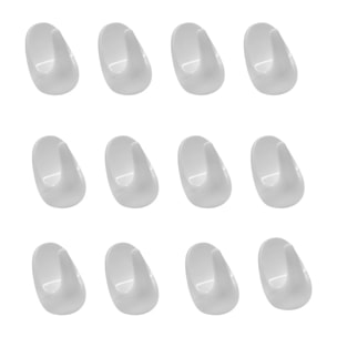 Ensemble de 12 mini crochets adhésifs blancs Fackelmann Tecno