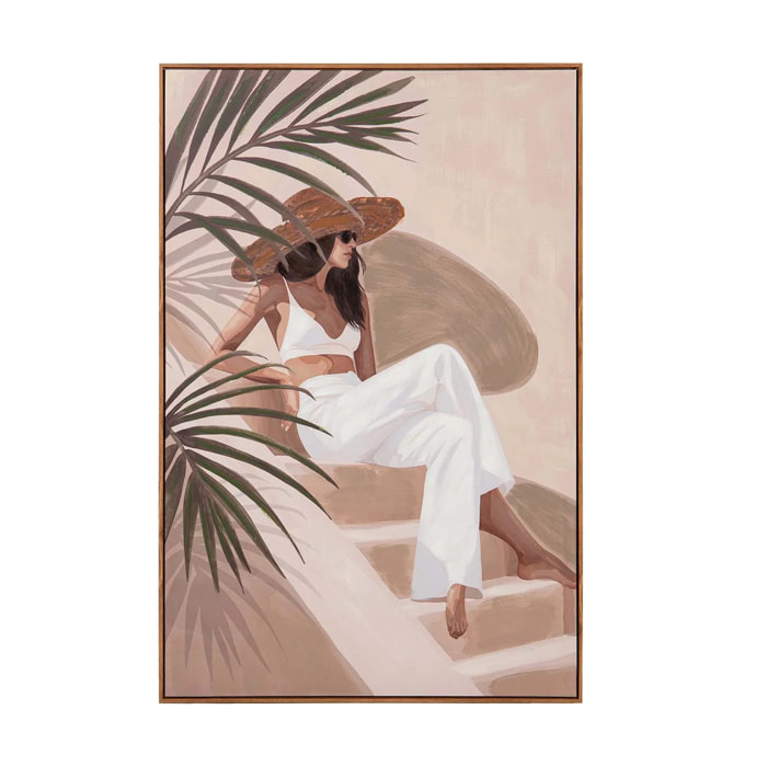 Cuadro Mujer 80% Pintado A Mano 80x4x120 Cm