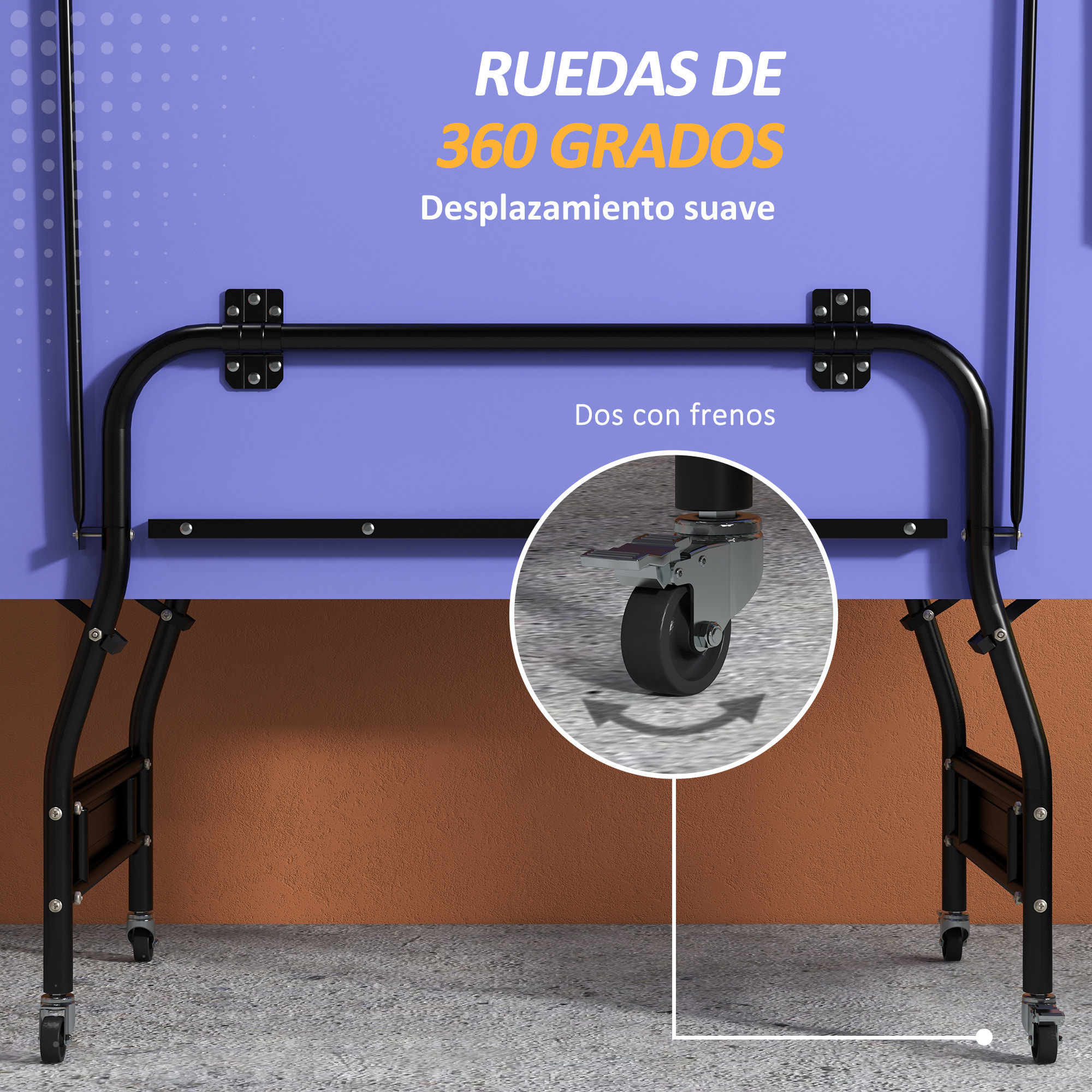 Mesa de Ping-Pong Plegable Mesa de Tenis Profesional Tamaño Estándar con 4 Ruedas Red 2 Paletas y 3 Pelotas para Interior y Exterior 274x152,5x76 cm Azul