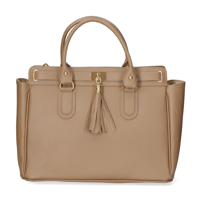 Borsa a mano da Donna Elena in Vera Pelle Made in Italy 28x37x18 cm