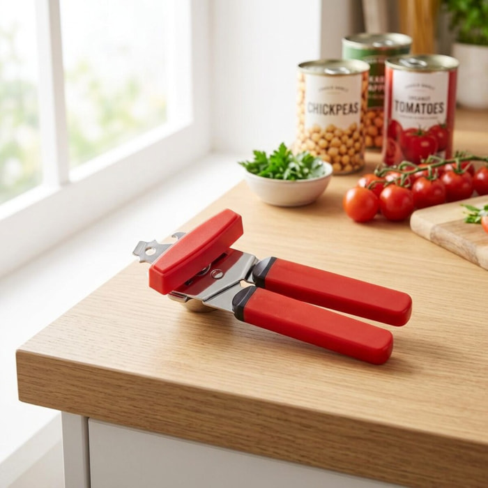 Ouvre boîte 3 en 1 pour gaucher 17 cm Fackelmann Basic