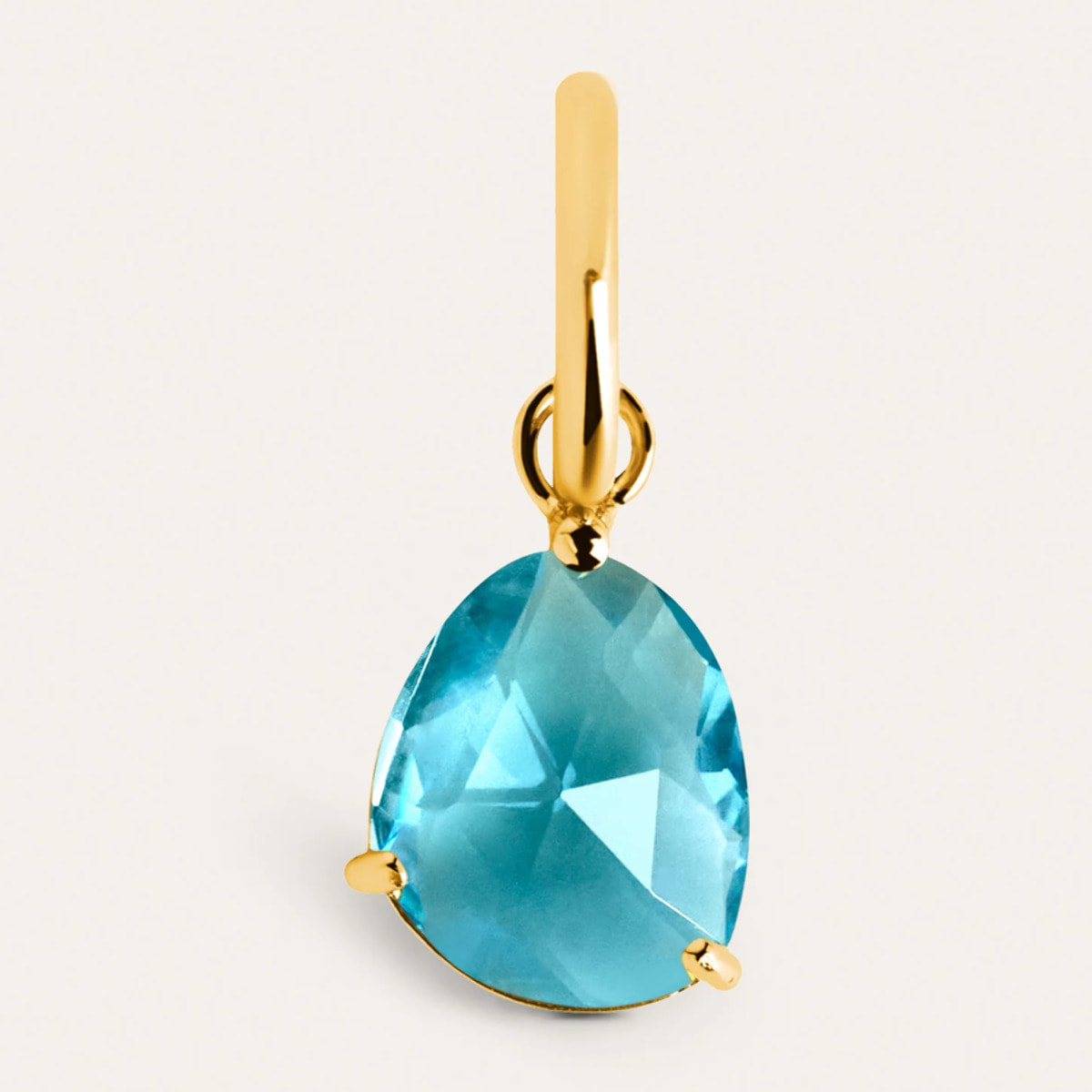 Charm Birthstones Plata Baño Oro