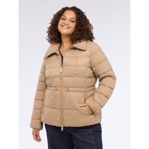 Fiorella Rubino - Plumífero acolchado con cuello alto - Beige