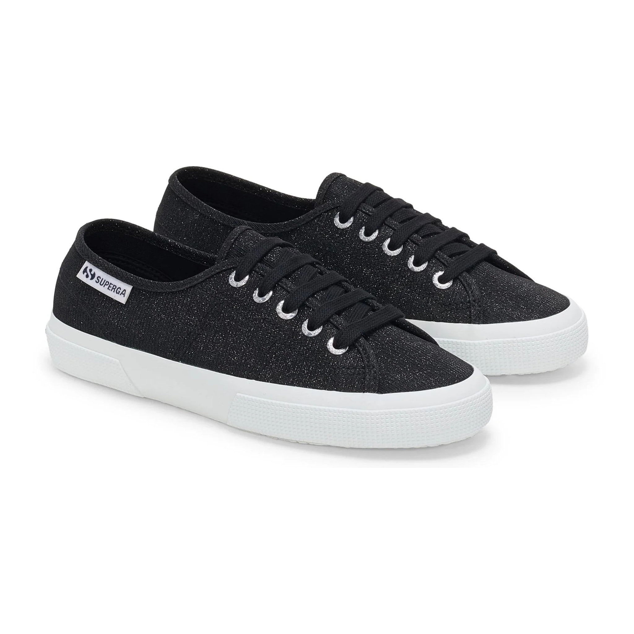 Le Superga Donna Nero 3750 Jersey Lame Leggera