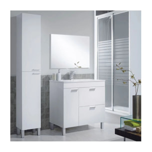 Columna de baño Koncept 2 puertas Blanco brillo