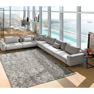 Tappeto Patchwork Arredo Classico Grigio