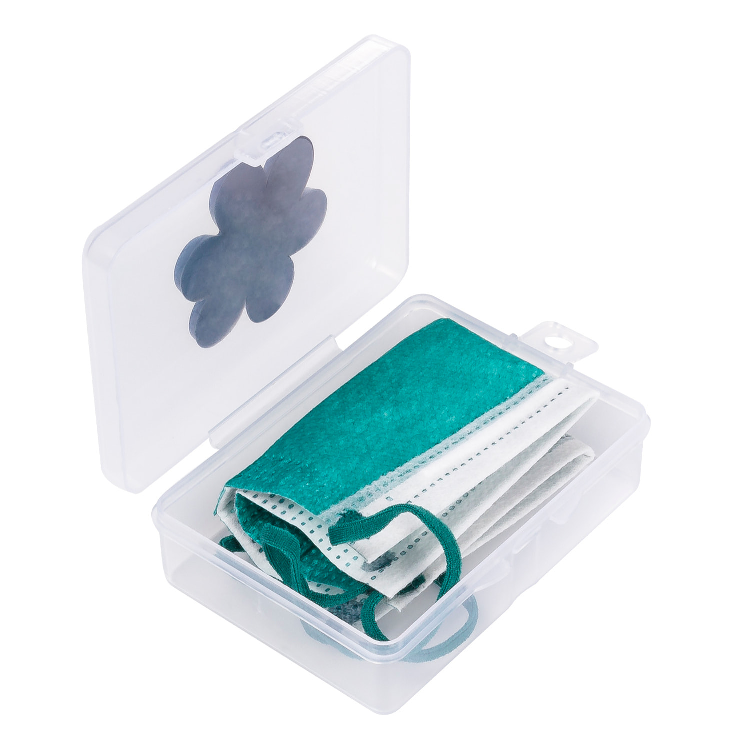 Portamaschera igienico per bambini DESIGN FIORE con lanyard.