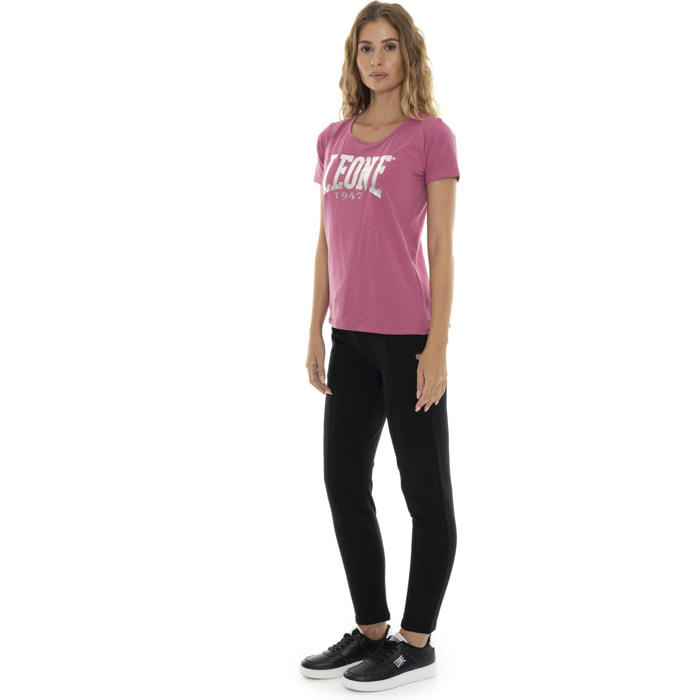 T-shirt da donna a manica corta con logo grande "Silver"
