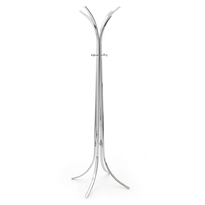 Porte-manteau Tomasucci AMERIGO, en acier et métal, argenté, 62 × 6 × 183 cm