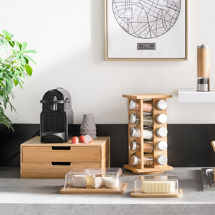 Boîte à fromage et beurrier bambou