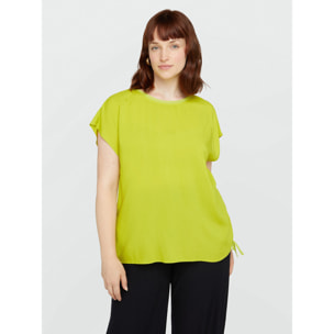 Fiorella Rubino - Blusa lurex con lacci - Verde chiaro