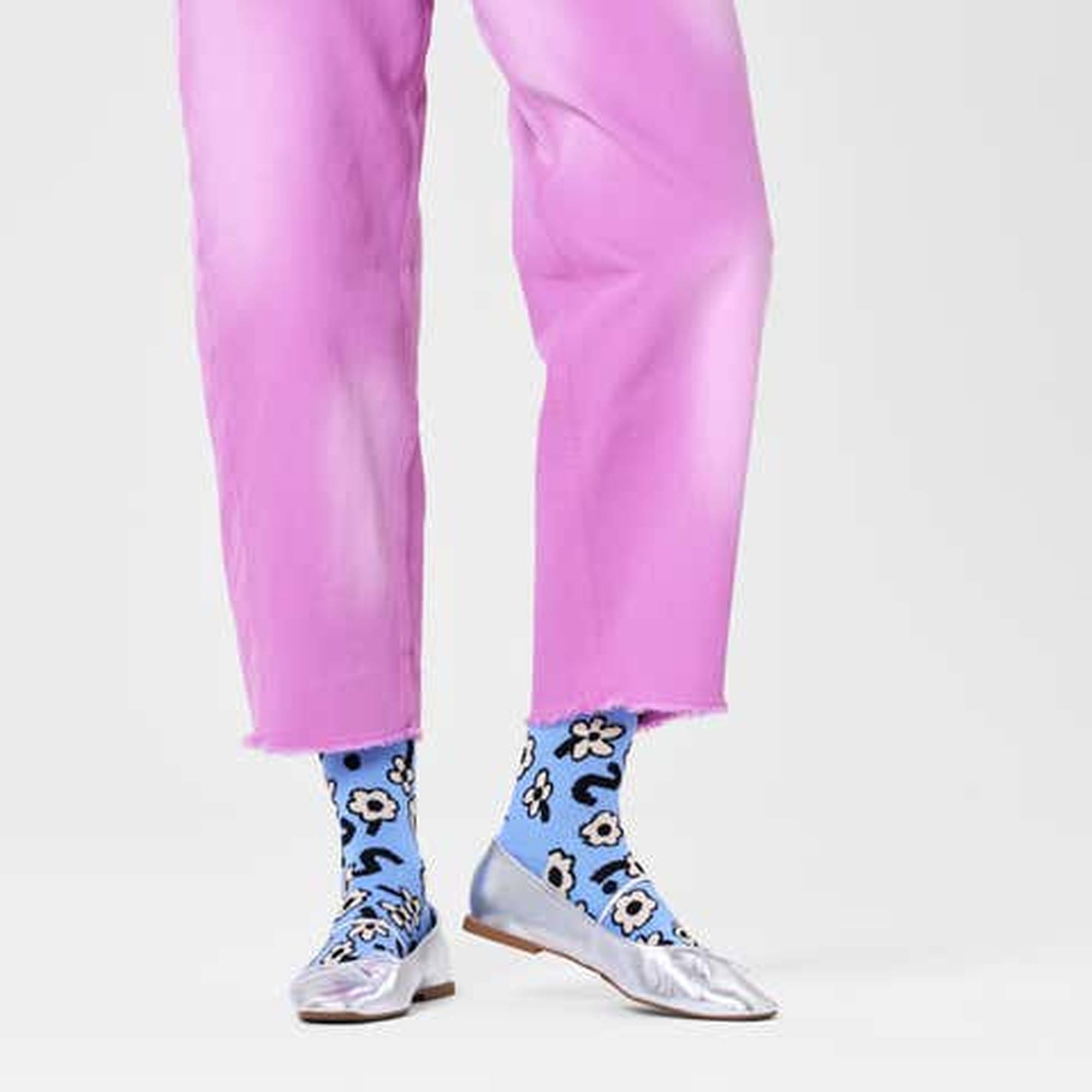 Calcetines dancing flowers azul