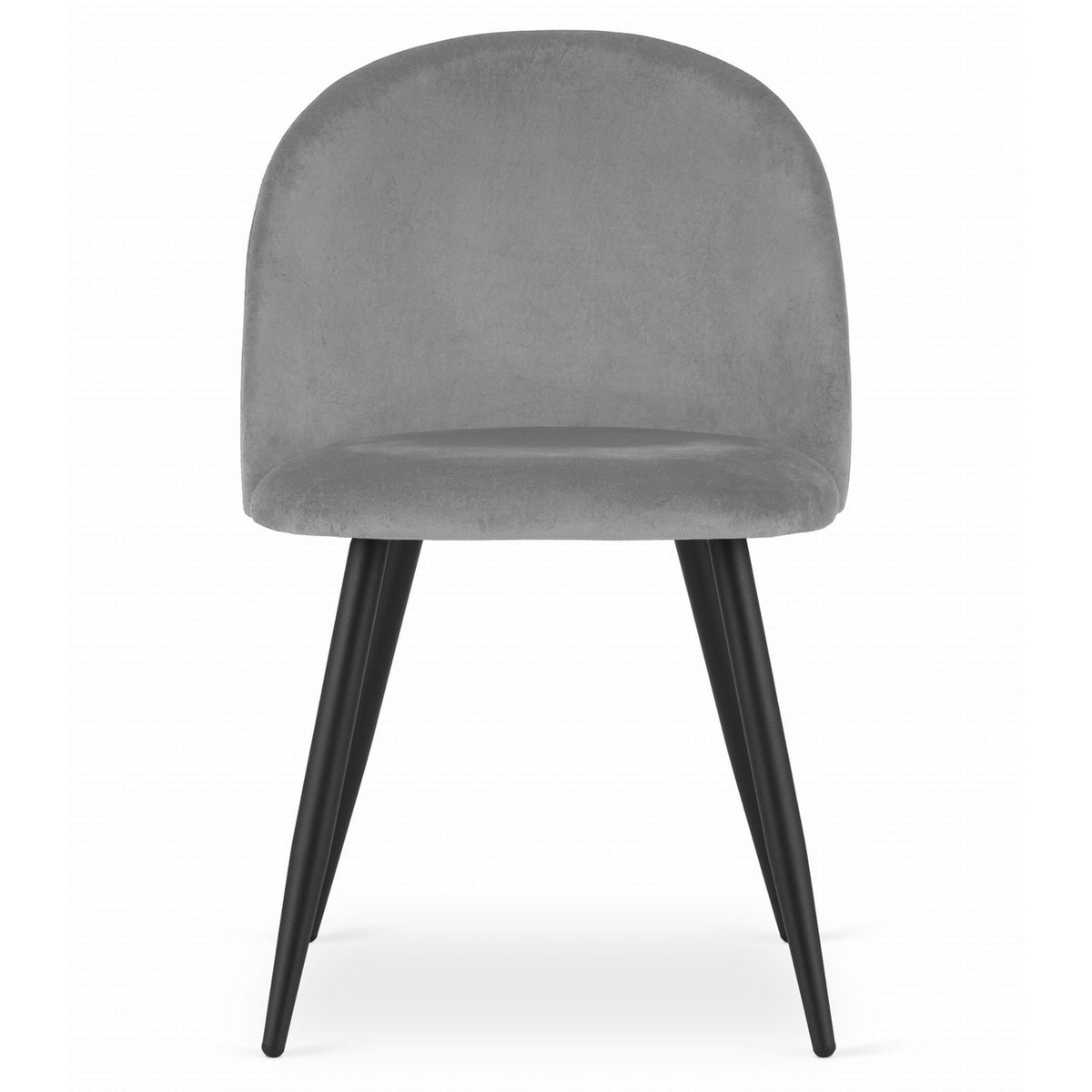 Sedia di design Bello in velluto grigio chiaro