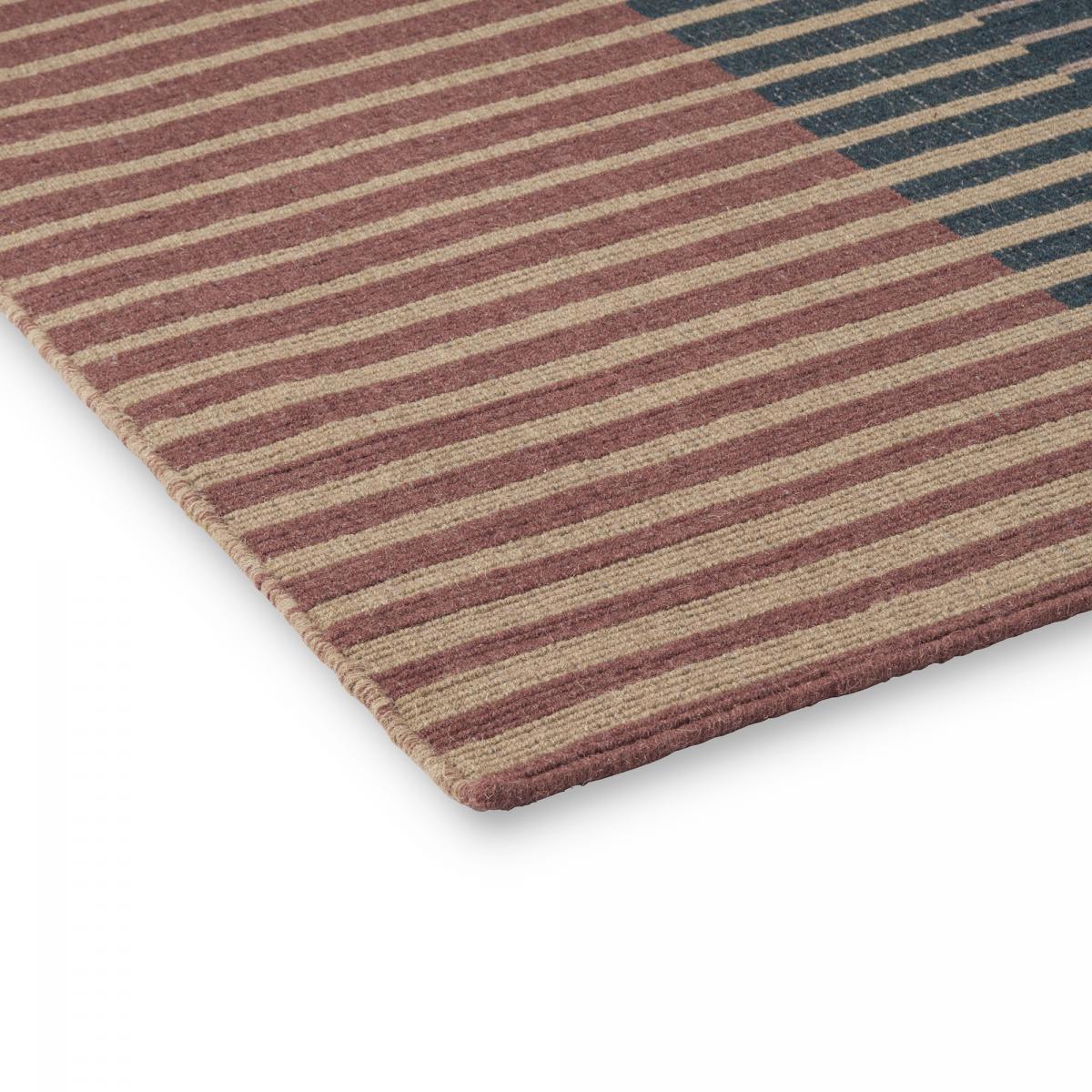 Tapis kilim fait main en laine motif géométrique