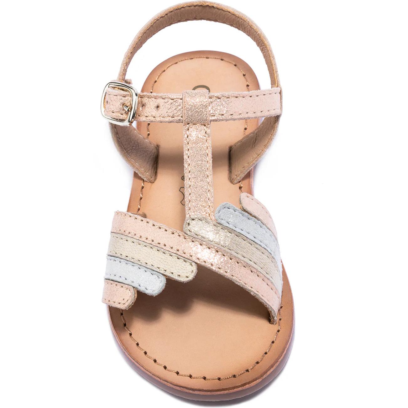 Sandalias de Niña Hebilla Napa Multicolor