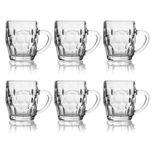 Set de 6 chopes à bière Excelsa – Praga, Verre Transparent 29 cl