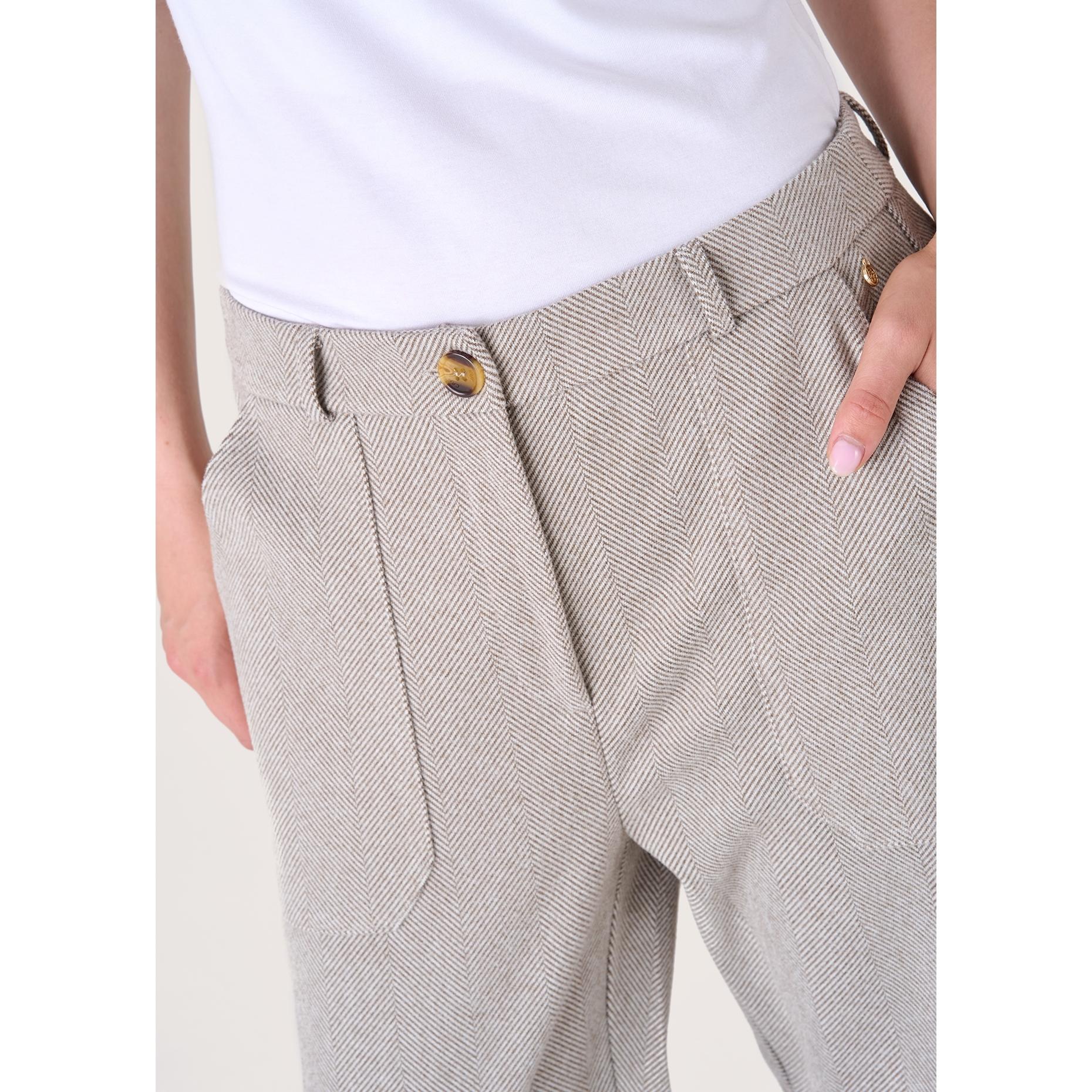 Pantalone Camomilla Lana-Taupe