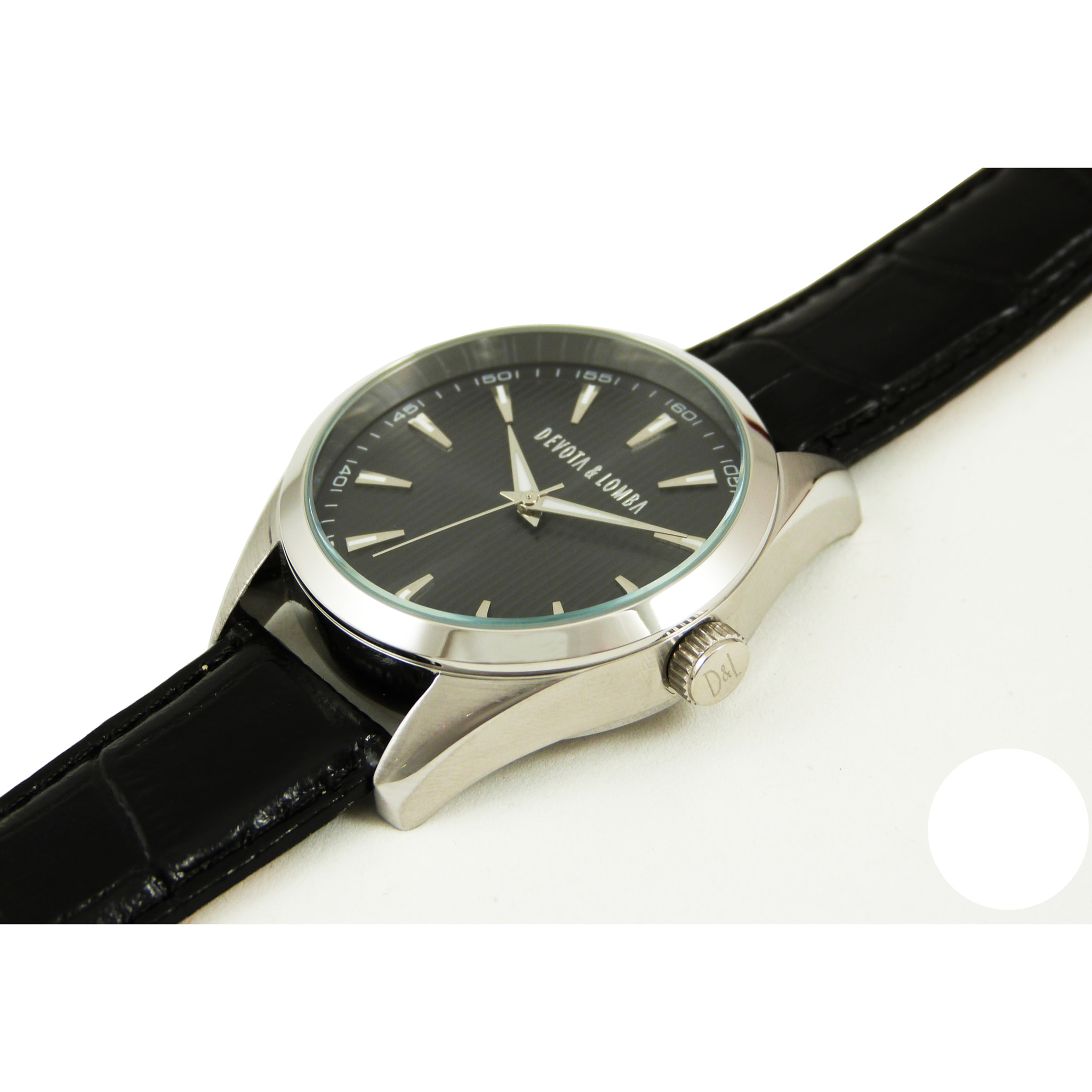 Reloj Devota & Lomba DL014ML-01BKBLACK Hombre Analogico Cuarzo con Correa de Piel