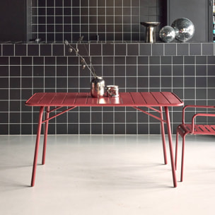 Table de jardin pliante métal 6 places AMÉLIA