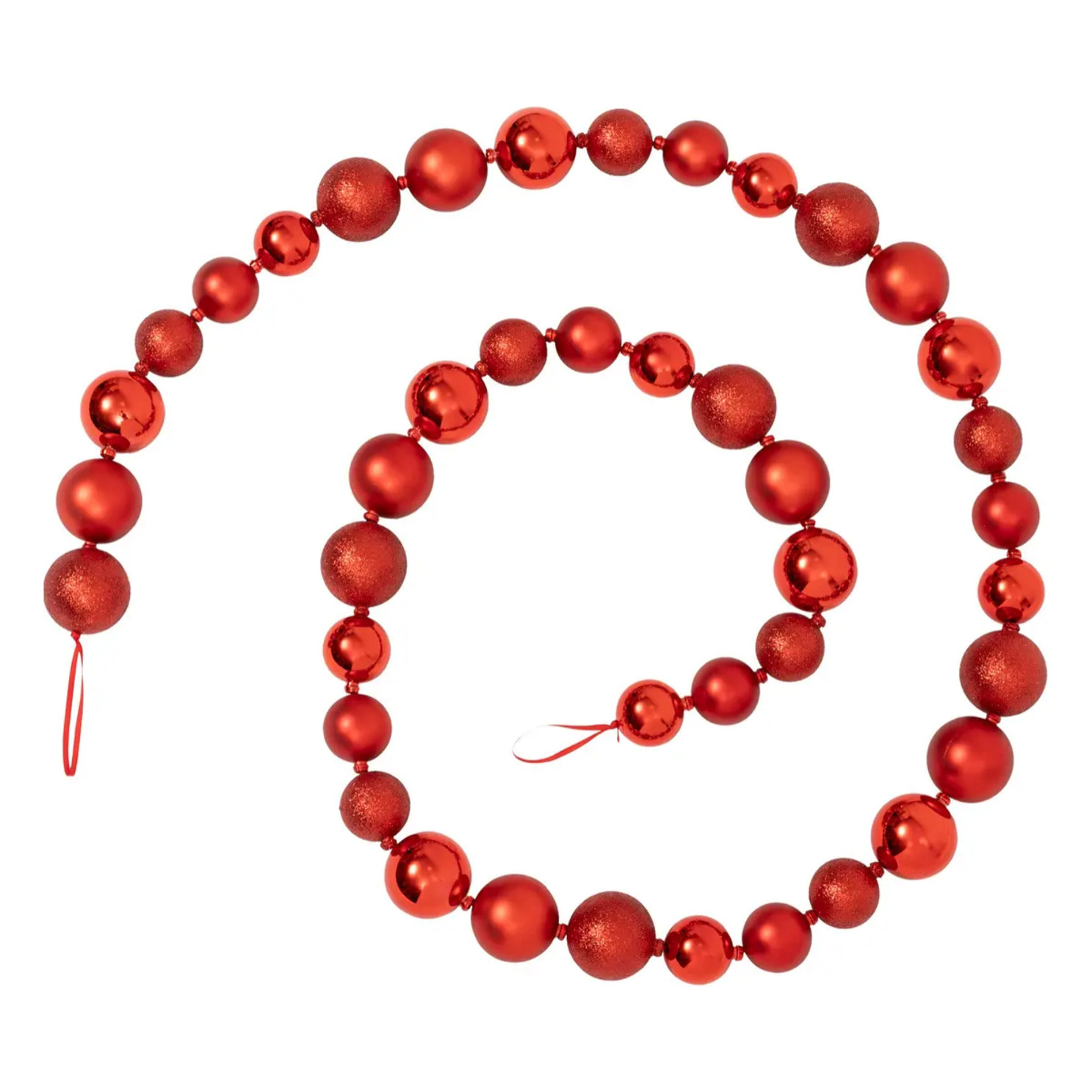 Guirlande boules 2m rouge