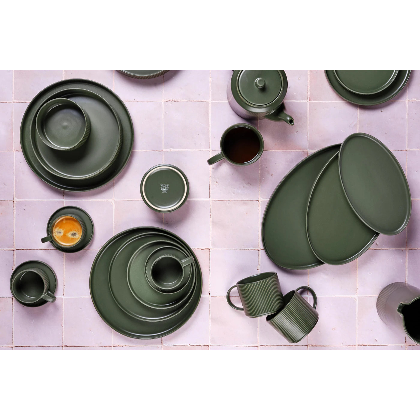 Assiette creuse SCANDI Ø21,5cm - 4 pièces - Olive
