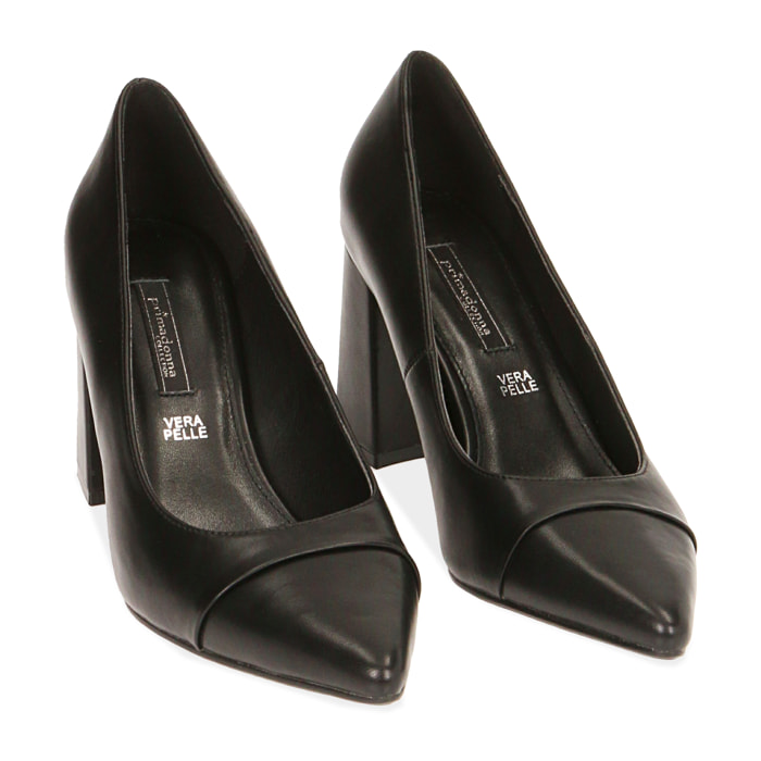 Décolleté nero, tacco 8 cm