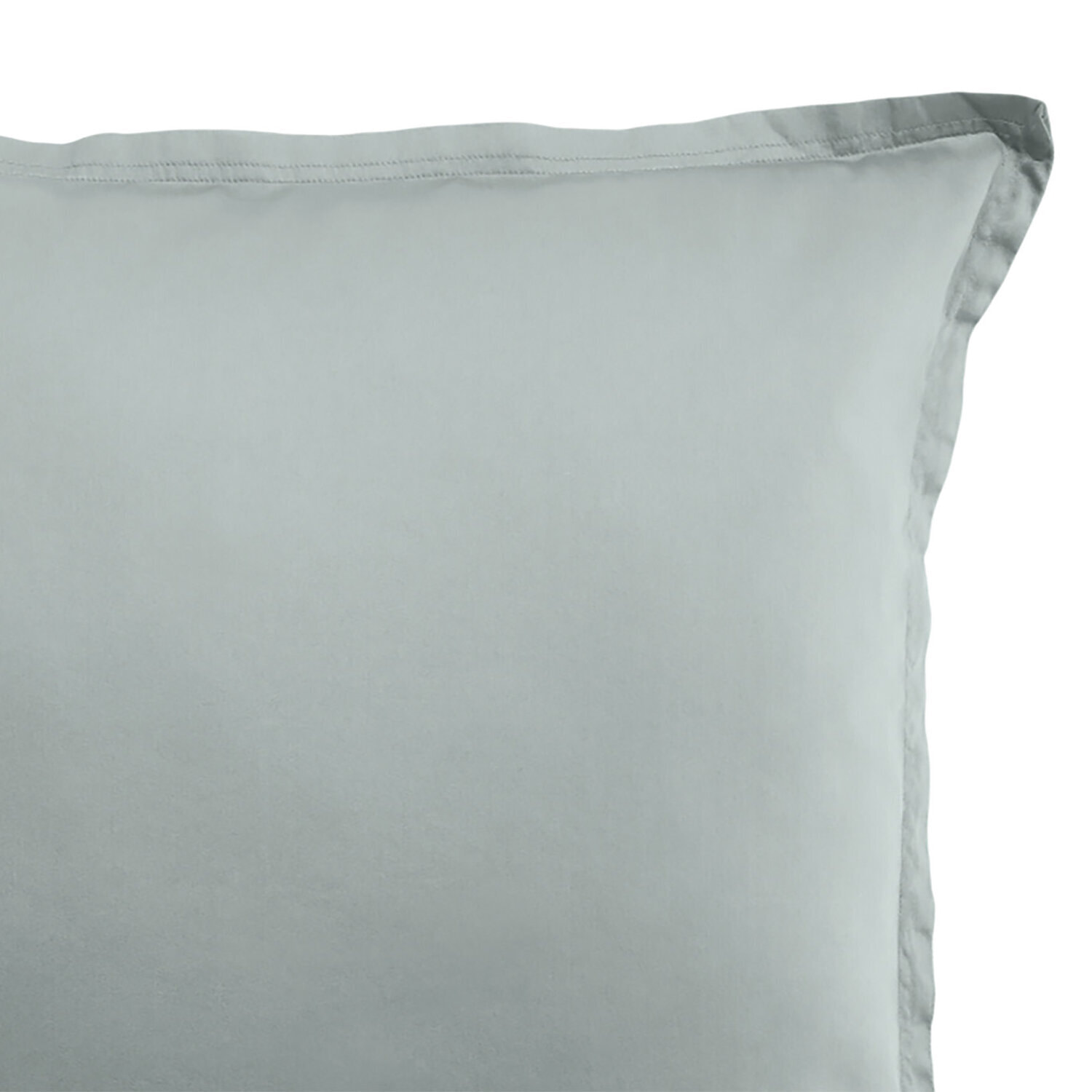 Paire de taies d'oreiller 100% satin de coton lavé 105 fils celadon